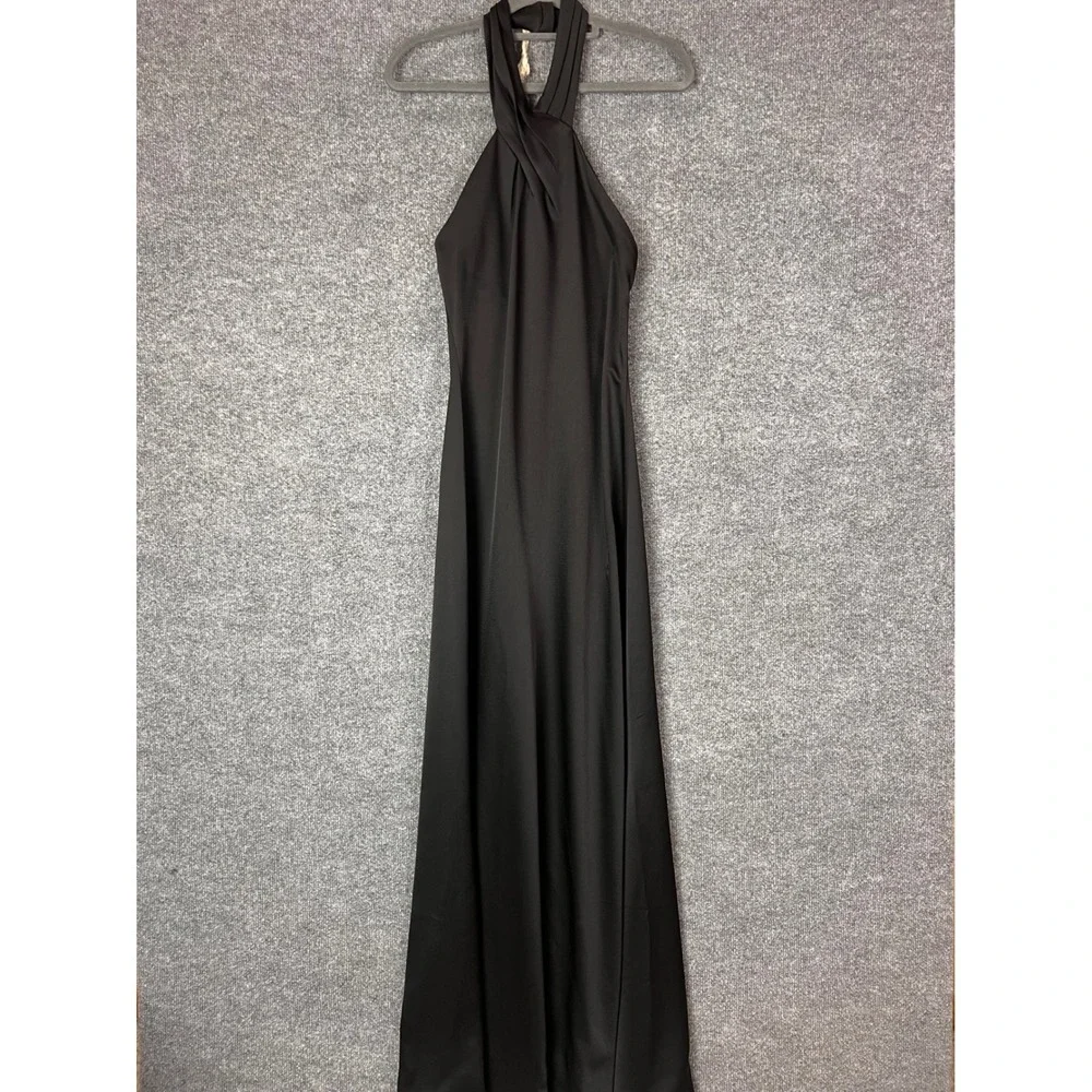 BHLDN Ruby Twist Halter maxi Gown Dress Size 4 Sleeveless Formal Evening Wedding